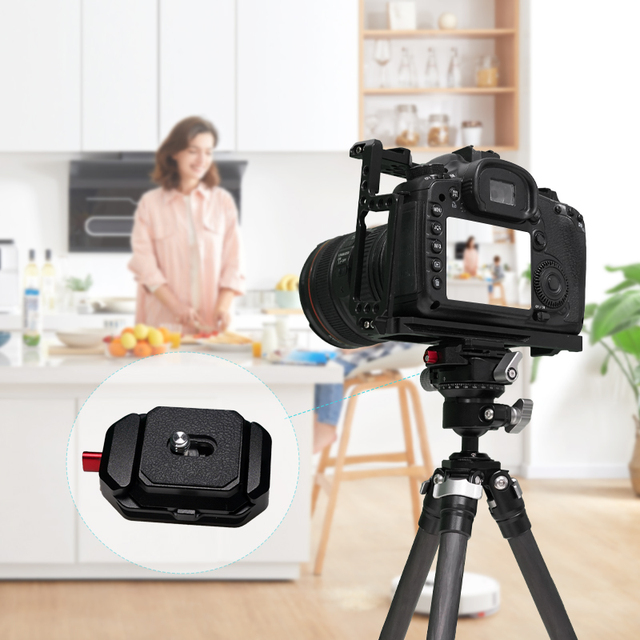 Quick Release Plate Camera Accessories Aluminum Alloy 1/4 Thread QR Mount Plate DSLR Stabilizer Ball Heads Tripods Quick Release