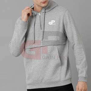 Taille personnalisée Sweats à capuche à demi fermeture éclair Sweats à capuche à demi fermeture éclair à la mode et élégants en stock pour hommes Sweats à capuche - Product Image 4