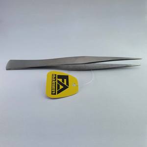 Pince à épiler à pointe fine en acier inoxydable logo personnalisé Pince à épiler d'horlogers professionnels de précision pointue droite - Product Image 4