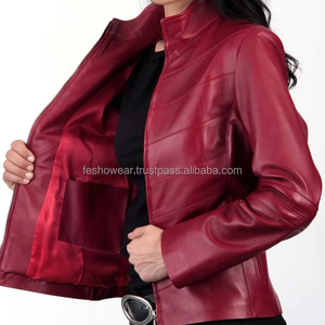 Premium femmes en cuir véritable veste nouveauté élégant mode vêtements d'extérieur à la mode décontracté élégant dames manteau en cuir - Product Image 4