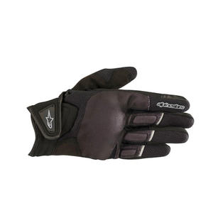 Gants de cyclisme AlpineStar ATOM pour homme, noirs, en cuir et tissu - Product Image 1