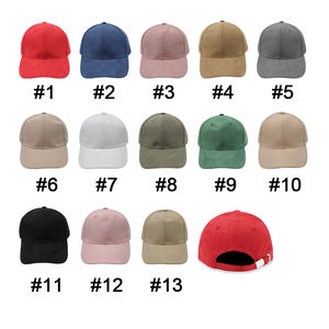 Gorra de béisbol de 6 paneles de color sólido vintage en blanco con logotipo personalizado - Product Image 2