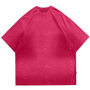 Wholesale Blank <b>Acid</b> Washed <b>Drop</b> Shoulder Regular Fit 100% Cotton Eco-Friendly Breathable High Street Short Sleeve Custom Logo - Product Image 6