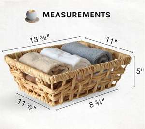 Panier de rangement en jacinthe d'eau, paniers tissés à la main, panier de rangement fait à la main, vente en gros, écologique, fabriqué par VgreenArt au Vietnam - Product Image 2