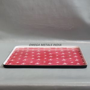 Sleek Silver Rectangular Serving Tray With Polished Finish Ideal for Presenting Snacks and Elegant Decor - Product Image 6