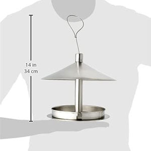 JH-Mech <span class=keywords><strong>Station</strong></span> d'alimentation pour oiseaux facile à installer avec cordon pour suspendre la mangeoire à oiseaux en métal en acier inoxydable - Product Image 2