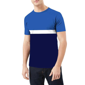 Venta al por mayor de encargo 100% algodón O-cuello de gran tamaño Fit hombres de color sólido camiseta con serigrafía - Product Image 1