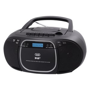 Trevi Portable Radio Cd Mp3 <b>Usb</b> Cassette <b>Player</b> Dab+ Fm With Handle And Display - Product Image 1