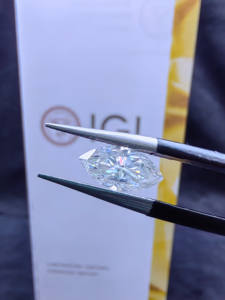 Diamante con forma de marquesa cultivada en laboratorio certificado por IGI, color de la claridad de la VS1-VVS2 para la fabricación de joyas - Product Image 2