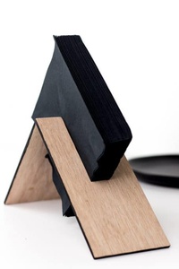 Porta Servilletas Vertical de Madera Maciza y Base de Mármol, Dispensador de Servilletas de Madera para Restaurante, Hotel, Vajilla de Mesa - Product Image 3