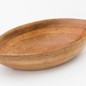 Bol de service à salade rond en bois, fait main, design moderne, haute qualité, écologique, avec technique personnalisée pour les fêtes - Product Image 1