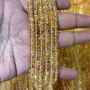 Cuentas Redondas Lisas de Citrino Natural de 6 mm a 8 mm, Piedra Preciosa Amarilla Dorada de Alta Calidad, Más de 50 Años de Experiencia en la Fabricación de Joyas - Product Image 4