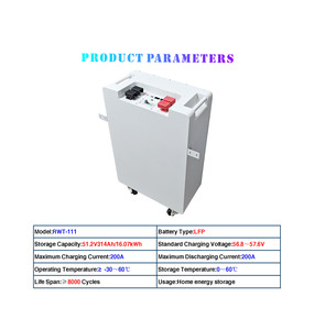 Professional Lithium Battery 51 2V 200Ah 10kWh Wall Mount Lithium Battery for Home <b>Energy</b> <b>Storage</b> <b>System</b> - Product Image 4