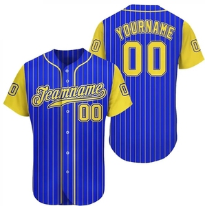 Uniforme de Béisbol Personalizado de Alta Calidad, Transpirable, de Secado Rápido, con Cuello en V, para Hombre, en Spandex/Poliéster/Algodón - Product Image 1