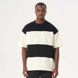 Camiseta de Manga Corta para Hombre, Más Vendida en 2025, a Rayas, 100% Algodón, Cuello Redondo, Talla Grande, Transpirable y Ecológica - Product Image 6