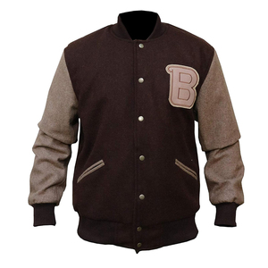 Chaqueta universitaria de béisbol personalizada de lana de chenilla para hombre, nuevo diseño personalizado, estilo universitario liso con letras para invierno - Product Image 1