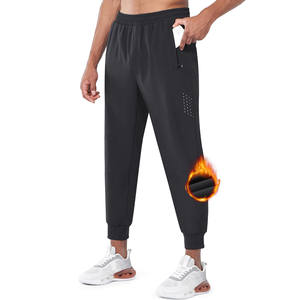 Vente chaude hommes pantalons taille haute Gym pantalons de survêtement personnalisé coton polaire sport hommes pantalons doux plat avant décontracté Streetwear - Product Image 1