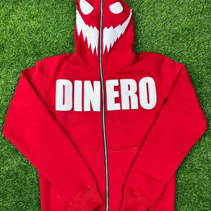 เสื้อฮู้ดสำหรับเด็กผู้ชายผ้าฟลีซกันหนาวมีฮู้ดสำหรับออกกำลังกายผ้าฝ้าย100% พิมพ์ลายพัฟออกแบบโลโก้ได้ตามต้องการ - Product Image 3