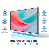 Tableau interactif intelligent pour l'enseignement scolaire, panneaux plats interactifs de 86 pouces, tableau tactile numérique intelligent avec assistance IA IFPD