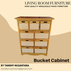 Armoire seau moderne pour meubles de salon Table d'appoint en bois massif Armoire de rangement avec 6 tiroirs directement en usine - Product Image 6