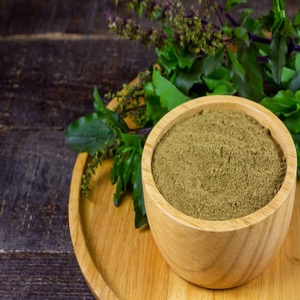 Bubuk Wijen Tulsi (Basil) Mentah Organik Kering 25kg Penyimpanan Dingin Gujarat Masa Simpan 12 Bulan untuk Manfaat Kesehatan Perawatan Kulit dan Rambut