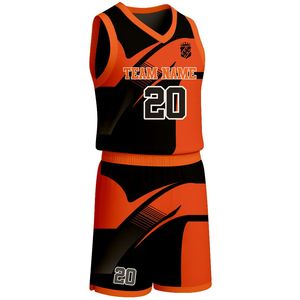Ensemble d'uniformes de basketball sans manches 100 % polyester de qualité supérieure, personnalisable, séchage rapide, anti-humidité, respirant, pour votre équipe - Product Image 5