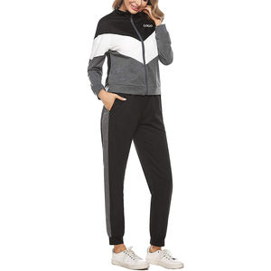 Ensemble deux pièces en coton respirant antibactérien de haute qualité / Ensemble deux pièces surdimensionné pour femmes d'hiver, logo personnalisé, survêtement 2026 - Product Image 1