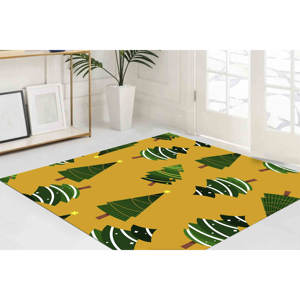 Alfombra con diseño de pino - Alfombras con motivos de árboles, alfombra de pino, alfombra moderna estampada, alfombra suave con pelo largo - Product Image 3