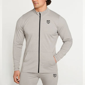 Wholesale Fashion Style <b>Grey</b> Terry Fleece Jacket Plain <b>Mens</b> Winter Jackets Custom <b>Mens</b> Jackets Hot Sale Products - Product Image 1