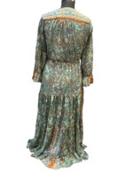Robe en soie bohème d'été robe saree en soie indienne indienne faite à la main mode ethnique vacances Boho Vintage vêtements indiens