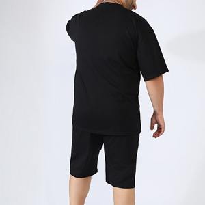 Conjunto de ropa de calle de verano personalizado para correr, chándal corto de algodón 100% para hombre, Conjunto de camiseta y pantalones cortos serigrafiados de fabricante - Product Image 2