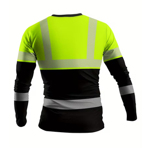 Vêtements de travail respirants et rapides avec bande réfléchissante pour les travailleurs masculins, t-shirts - Product Image 4