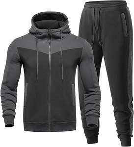 ชุดวอร์มสองชิ้นแฟชั่นสำหรับผู้ชายชุดวิ่งกางเกงระบายอากาศและพิมพ์โลโก้ตามสั่งสำหรับฤดูหนาว - Product Image 1