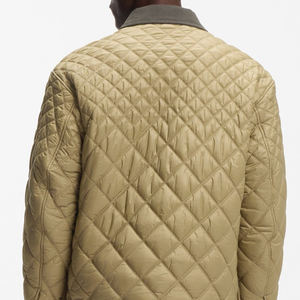 เสื้อแจ็คเก็ตผู้ชายแบบควิลท์ คอปกผ้าลูกฟูก ดีไซน์และสีโลโก้ตามสั่ง / แขนยาว ดีไซน์สีพื้น ปิดด้วยกระดุม - Product Image 5