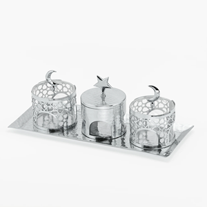 Pièce décorative en métal de style moyen-oriental de luxe avec des éléments de design arabes élégants - Product Image 3