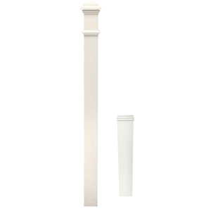 Bois massif peuplier apprêté taille personnalisée 4094 accessoires d'escalier casquettes interchangeables Newels 58 ''longueur boîte nouveau produit - Product Image 4