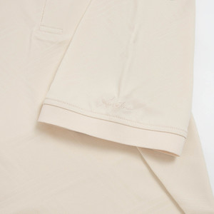 Chemise décontractée élégante brodée Aristino pour homme Motif jacquard Tissu uni à manches courtes (polyester/coton)-Top Price SALE - Product Image 3