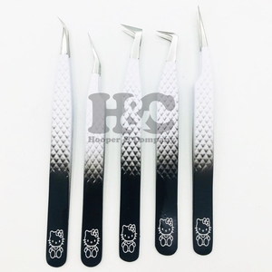 Pinces professionnelles personnalisées en acier inoxydable anti-magnétiques durables pour extensions de cils de vison, prise solide et durable - Product Image 3