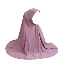 Vente en gros de robes Abaya élégantes islamiques pour femmes, longues, avec voile Khimar, en polyester respirant, extensible dans quatre sens, toutes saisons, hiver