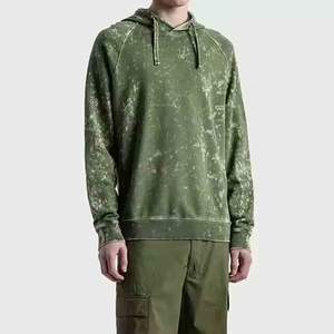 Vente en gros Sweat à capuche imprimé délavé à l'acide Vintage 100% coton Streetwear surdimensionné sans ficelle avec fermeture éclair pour hommes pour l'hiver - Product Image 5