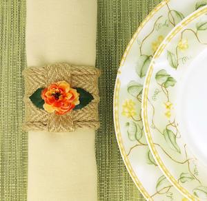 Anneau de serviette en jute jaune orange vif pour le style de café de plage côtière et la décoration de table de restaurant moderne, vente en gros en provenance d'Inde - Product Image 6