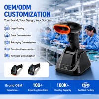 Escáner de Códigos de Barras 1D 2D con Certificación WCMI CE FCC RoHS, Venta Directa de Fábrica, Garantía de Dos Años, Lector de Códigos QR Inalámbrico USB en Stock