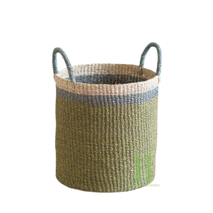 Set of 2 Seagrass Planter <b>Basket</b> for Room Decoration Variety of Color Flower Pots & Planters OEM Design Customized in Vietnam - Product Image 4
