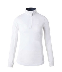 QHP Premium Women's Long-Sleeved <b>Equestrian</b> Show Shirt Functional for Riding Horse High Quality Product - Product Image 5