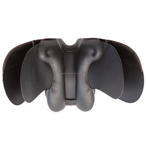 Sillín de resistencia de estilo de doma de cuero de vaca genuino de dos colores, cómodo asiento de equitación con diseño de modelo de logotipo OEM - Product Image 6