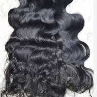 Cheveux humains indiens bruts pour tissage machine double trame, ondulation naturelle, lot de 3 paquets, 10-28 pouces, noir naturel, pour tête entière, non traités