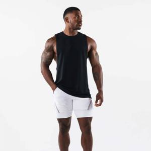 Débardeur d'entraînement de gymnastique pour hommes actifs maille légère été Cool confort vêtements de sport lavé réversible pour les vacances à la plage - Product Image 2