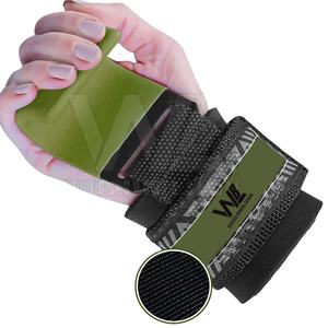 Ganchos de levantamiento de pesas MOQ bajo para uso físico Diseño personalizado Protección de manos transpirable Ganchos de levantamiento de pesas - Product Image 1