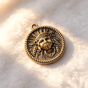 Bespoke Hollow Out Antique <b>Silver</b> Lapel Pin Religious Figure Shield Metal Badge For Religious Ceremony Keepsake - Product Image 2