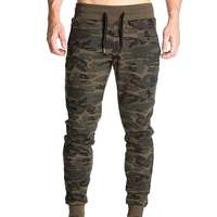 Pantalon de jogging décontracté pour hommes en gros, avec logo brodé personnalisé, ourlet ouvert, coupe régulière, polyester/coton